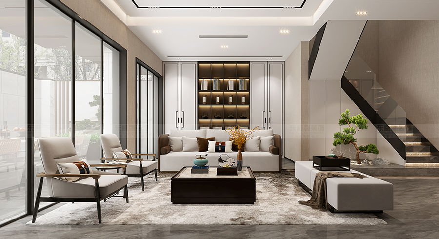 中天诚品|别墅|260m²|中式美学